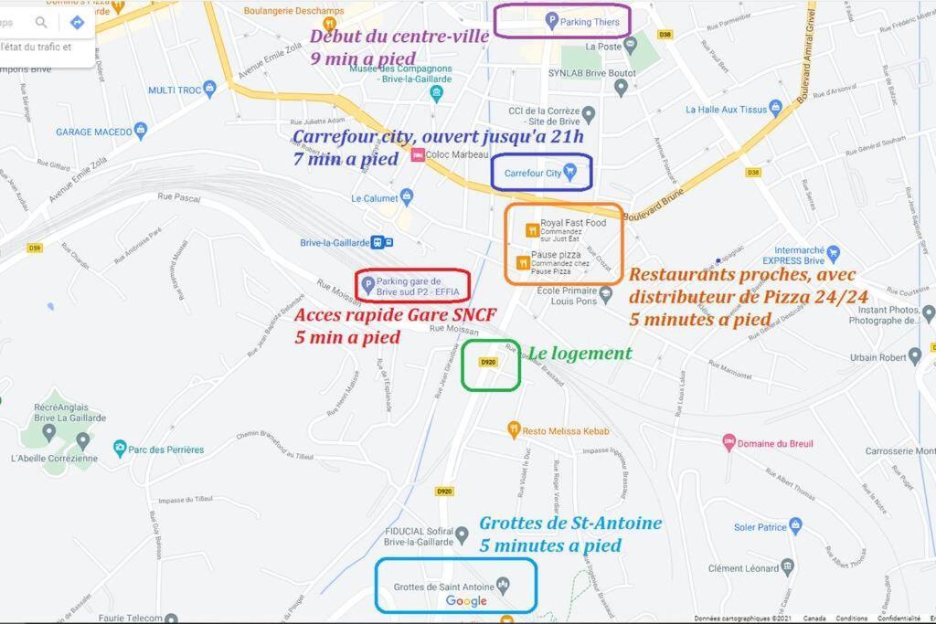 Logement A Brive Avec Terrasse Et Climatisation - Pres De La Gare Et Du Centre-Ville - Wifi Et Stationnement Gratuit 외부 사진